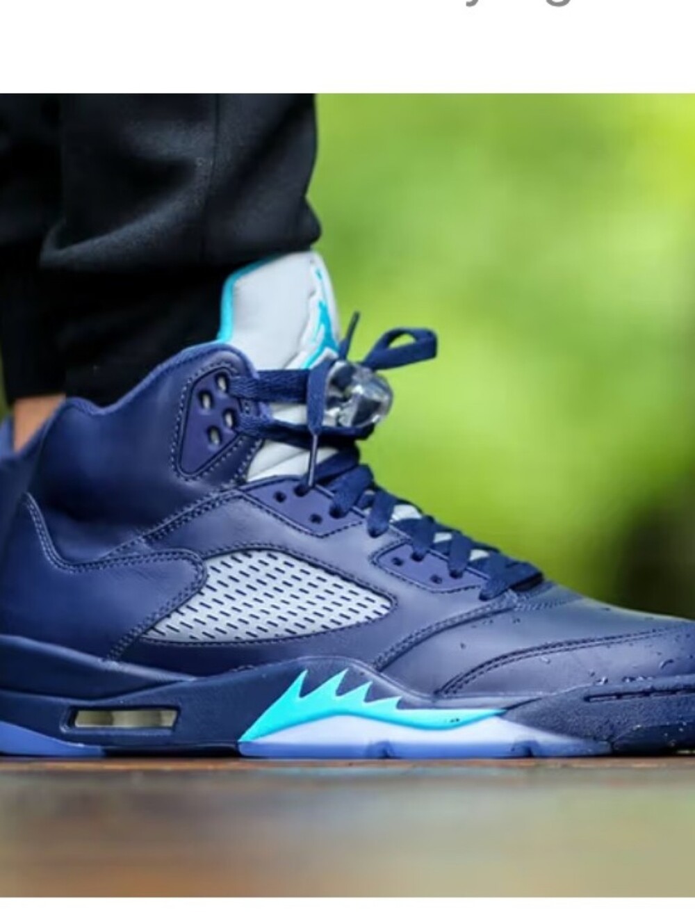 Jordan 5 Retro  Shoes - Navy/Teal